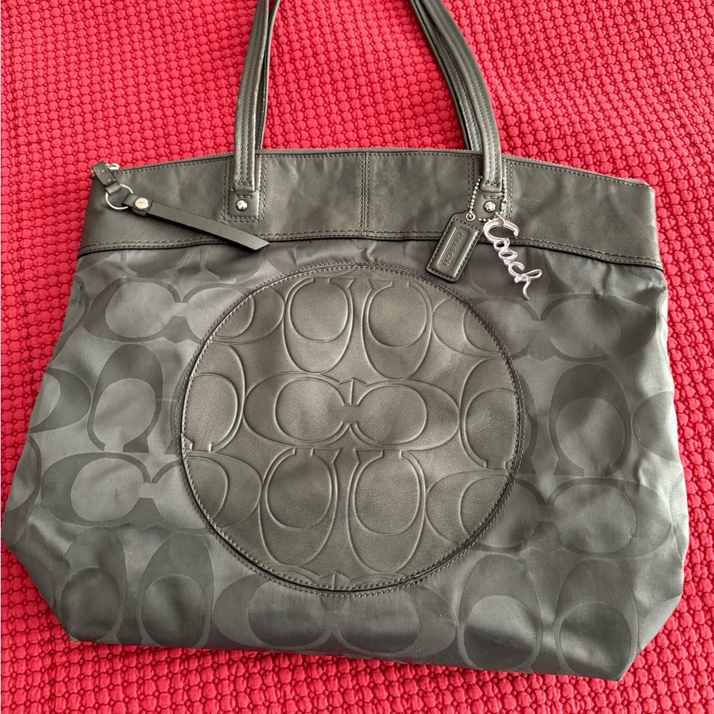 Coach Charcoal Signature Tote